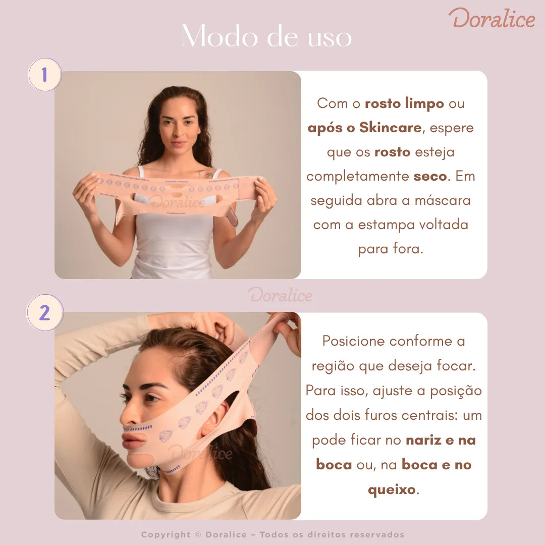V-Revitalize - Máscara de Contorno Facial - Suaviza Rugas, Papada e Modela o Rosto