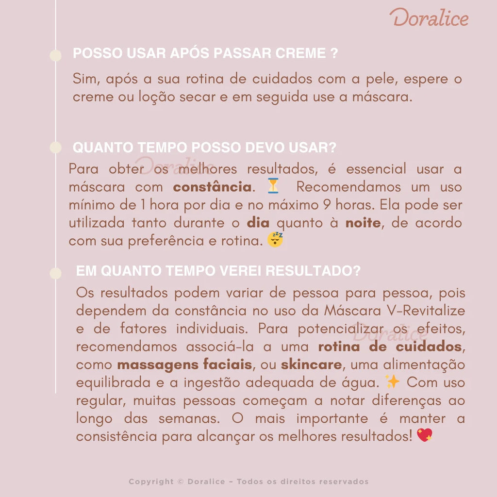 V-Revitalize - Máscara de Contorno Facial - Suaviza Rugas, Papada e Modela o Rosto