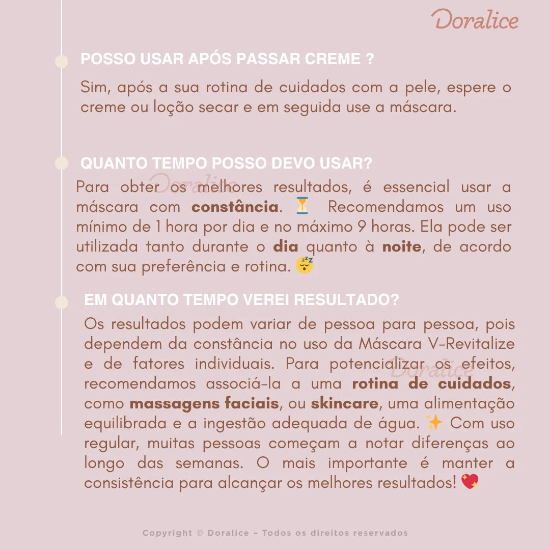 V-Revitalize - Máscara de Contorno Facial - Suaviza Rugas, Papada e Modela o Rosto