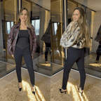 Calça Jeans Feminina com Elastano Peluciada + Meia Térmica