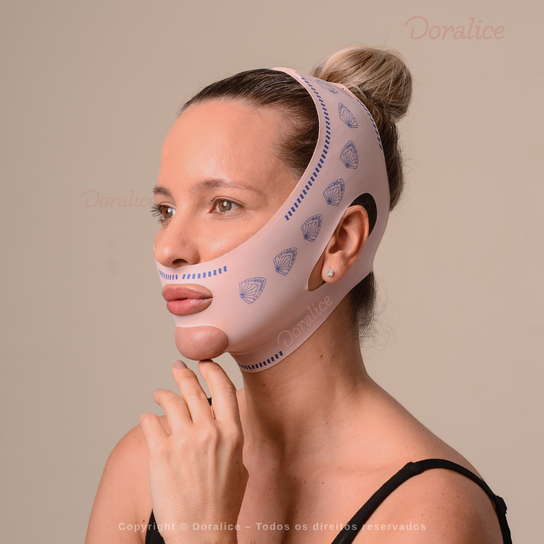 V-Revitalize - Máscara de Contorno Facial - Suaviza Rugas, Papada e Modela o Rosto