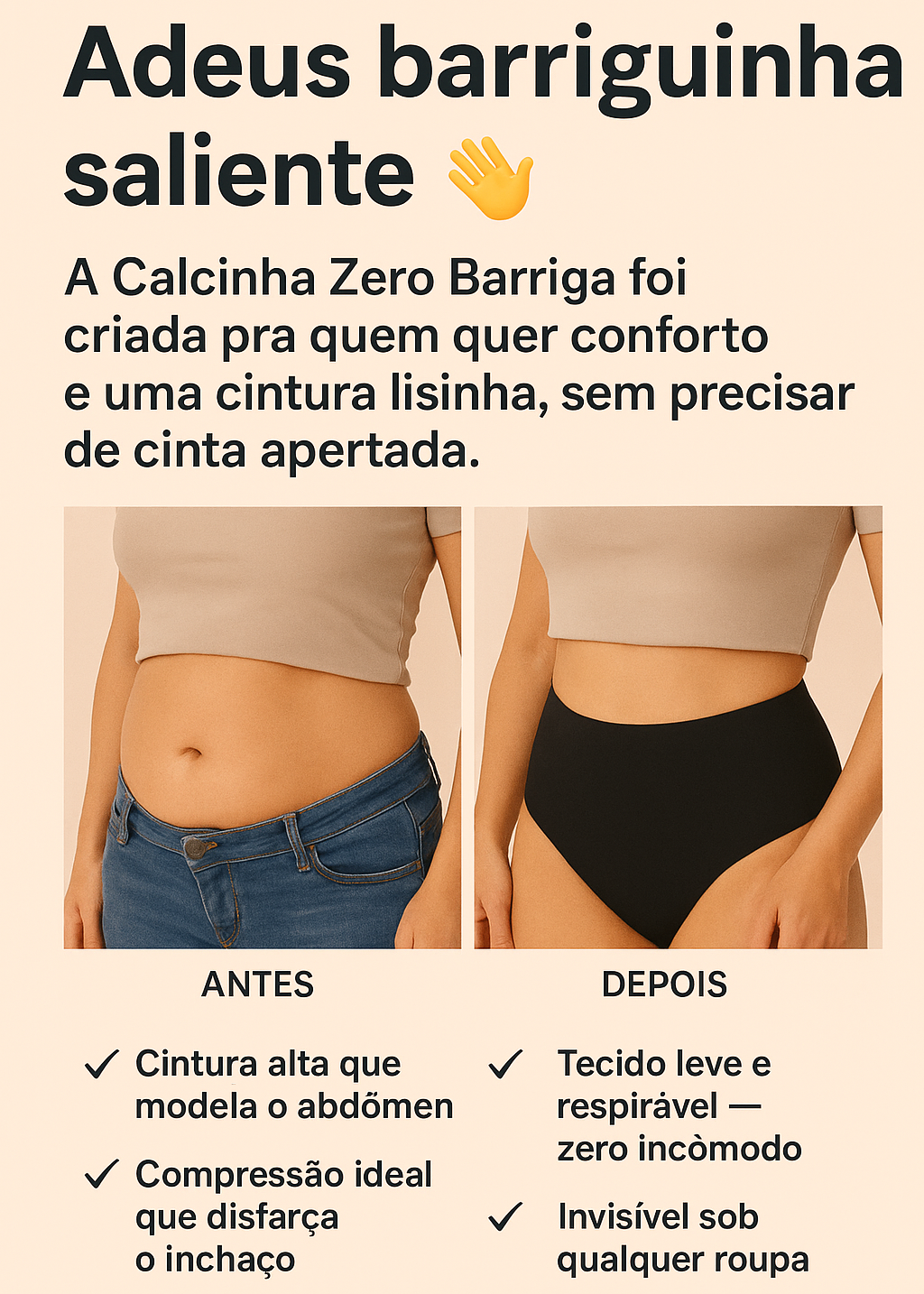 Kit Calcinhas Zero Barriga