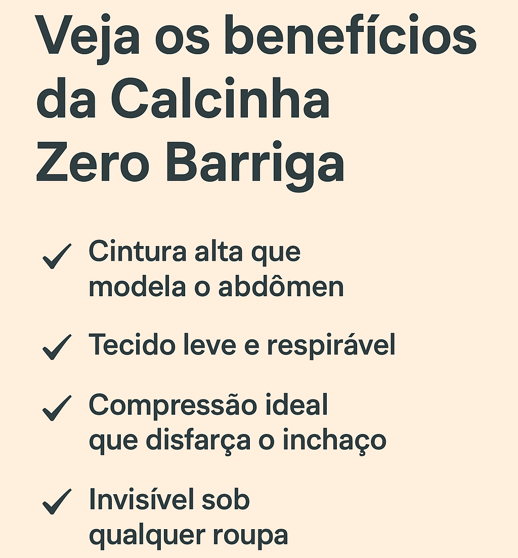 Kit Calcinhas Zero Barriga